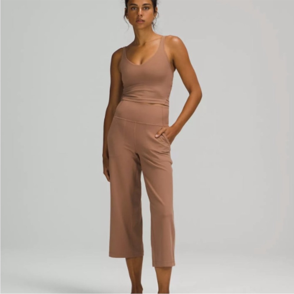 LULULEMON Align High-Rise Wide Leg Crop Cacao Size 16